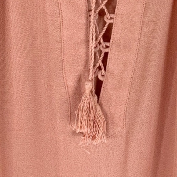 Madewell Lace up flowy Peach Top - Picture 7 of 11